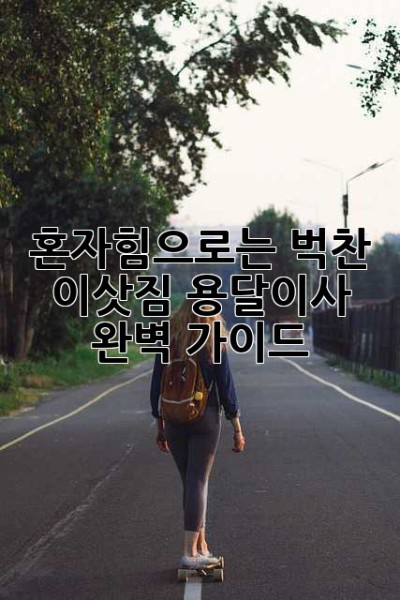 혼자힘으로는 벅찬 이삿짐? 용달이사 완벽 가이드!