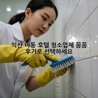 익산 마동 호텔 청소업체, 꼼꼼 후기로 선택하세요! ✨