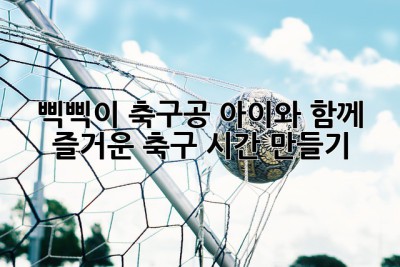 삑삑이 축구공: 아이와 함께 즐거운 축구 시간 만들기