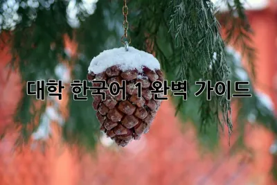 대학 한국어 1: 완벽 가이드