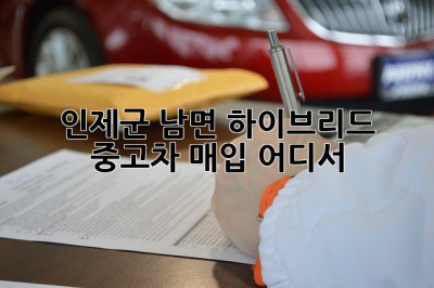 인제군 남면 하이브리드 중고차 매입, 어디서?