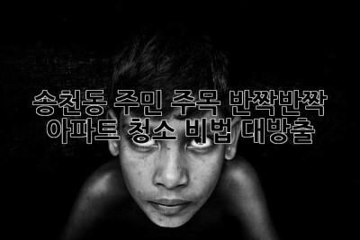 ✨ 송천동 주민 주목! 반짝반짝 아파트 청소 비법 대방출 🏠🧹