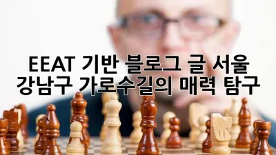 EEAT 기반 블로그 글: 서울 강남구 가로수길의 매력 탐구